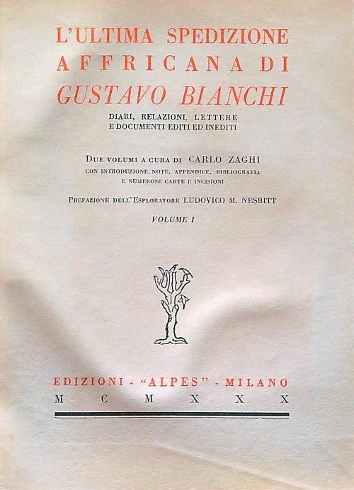 L' ultima spedizione affricana di Gustavo Bianchi