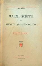 Marmi scritti del museo archeologico. Catalogo