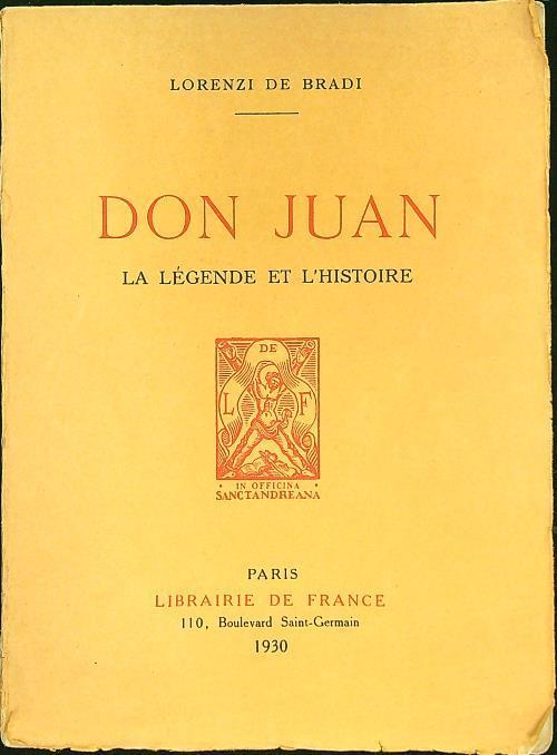 Don Juan - Lorenzi De Bradi - copertina