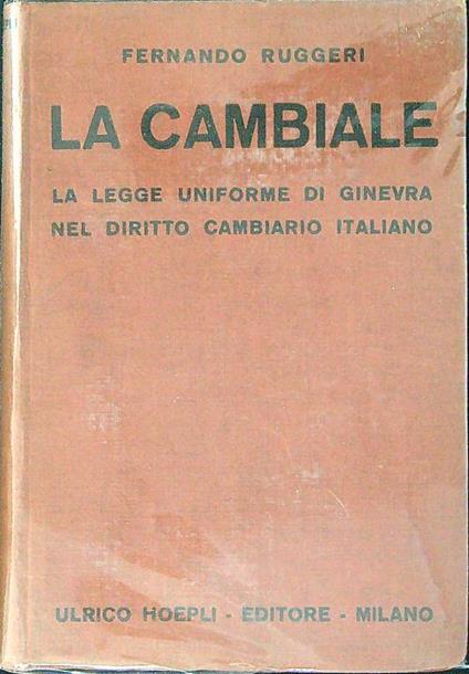cambiale - Fernando Ruggeri - copertina