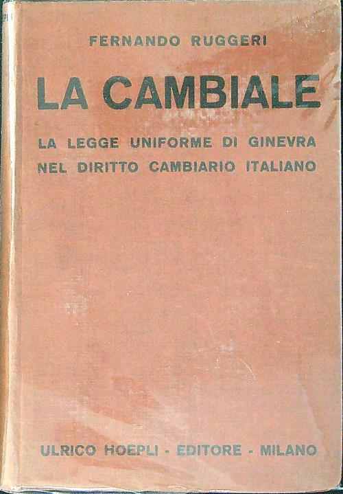 cambiale - Fernando Ruggeri - copertina