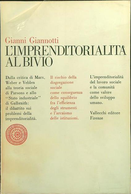 imprenditorialità al bivio - Gianni Giannotti - copertina