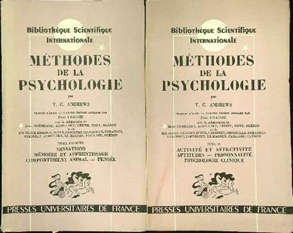 Methodes de la psychologie 2vv - T.G. Andrew - copertina