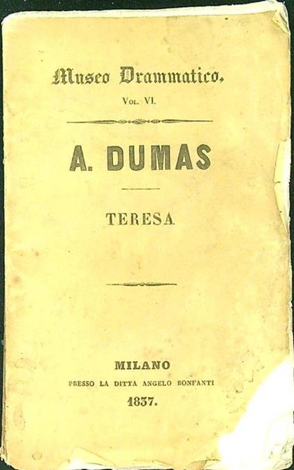 Teresa - Alexandre Dumas - copertina