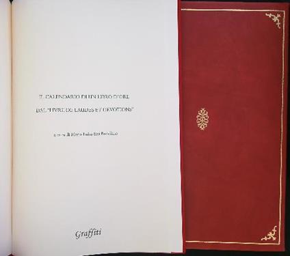 calendario di un libro d'ore dal "livre de laudes et devotions" - Maria Luisa Bisi Badellino - copertina