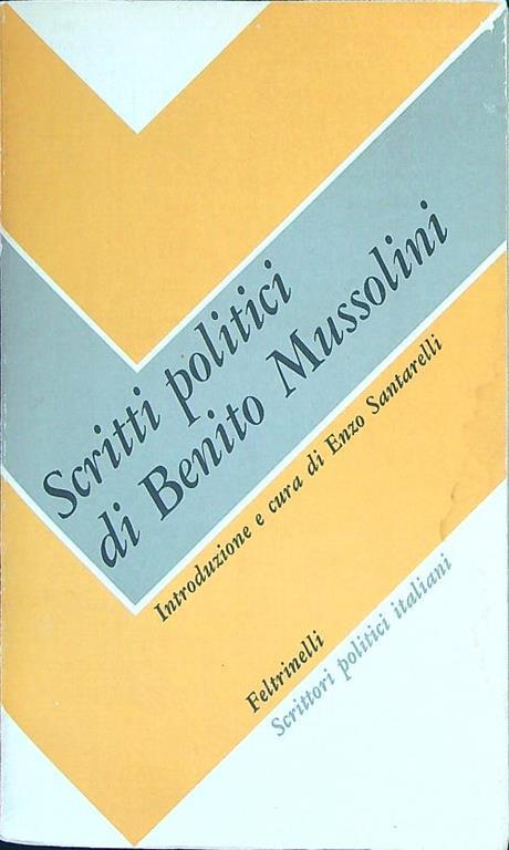 Scritti politici di Benito Mussolini - copertina
