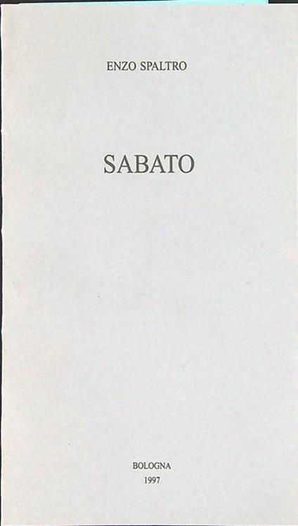 Sabato - Enzo Spaltro - copertina
