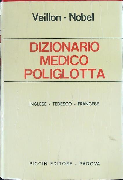 Dizionario medico poliglotta - Veillon - copertina