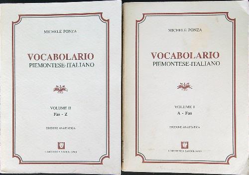 Vocabolario Piemontese-Italiano 2 vv