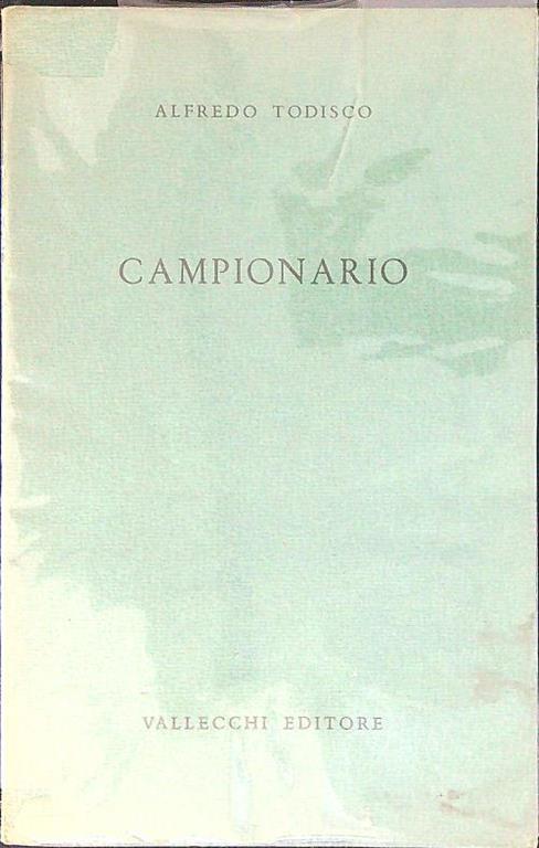 Campionario - Alfredo Todisco - copertina