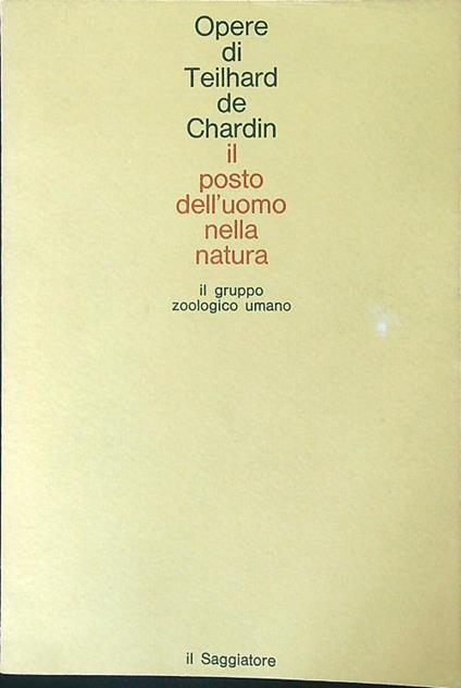 Il posto dell'uno nella natura - copertina