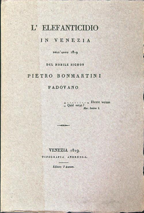 Elefanticidio in Venezia