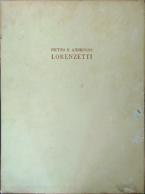 Pietro e Ambrogio Lorenzetti - Enzo Carli - copertina