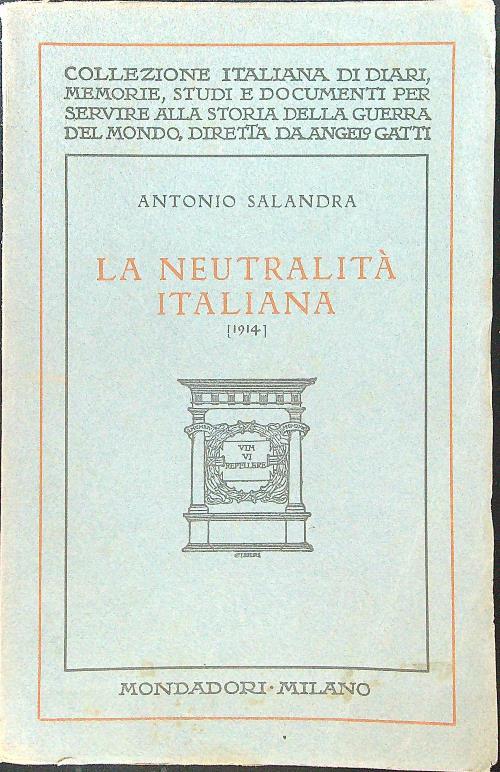 La neutralità italiana 1914