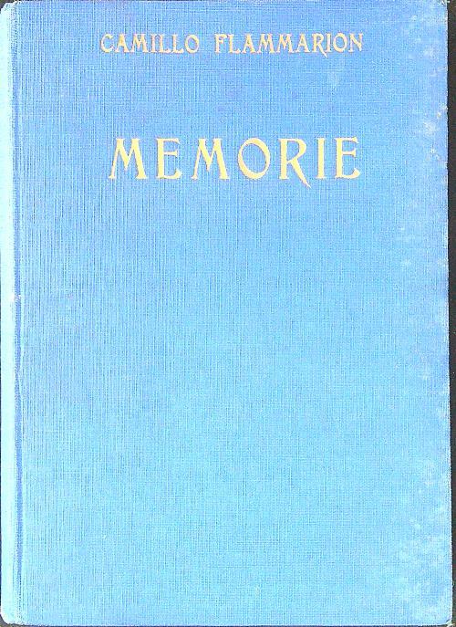 Memorie - Camillo Flammarion - copertina
