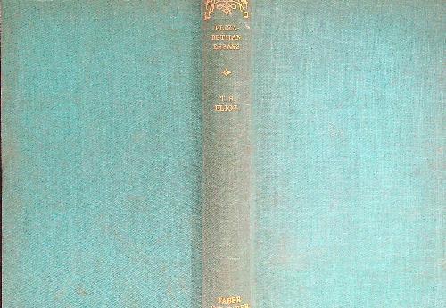Elizabethan Essays - Thomas S. Eliot - copertina