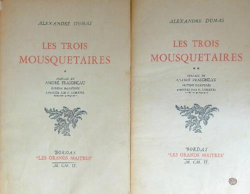 Les Trois Mousquetaires. 2vv - Alexandre Dumas - copertina