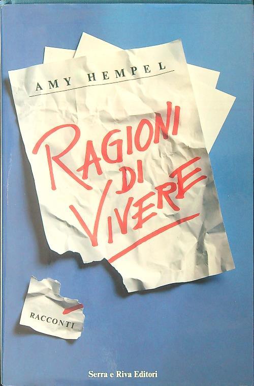 Ragioni di vivere - Amy Hempel - copertina