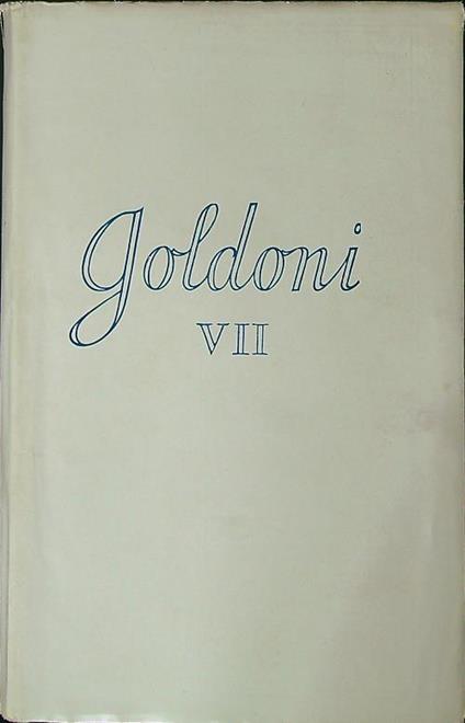 Goldoni VII - Giuseppe Ortolani - copertina