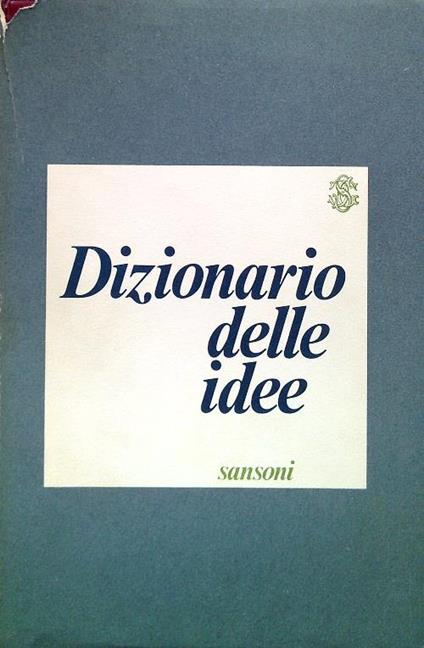 Dizionario delle idee - copertina