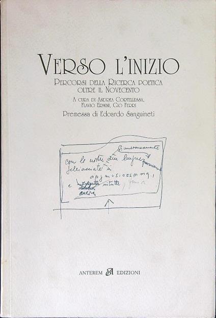 Verso l'inizio - copertina
