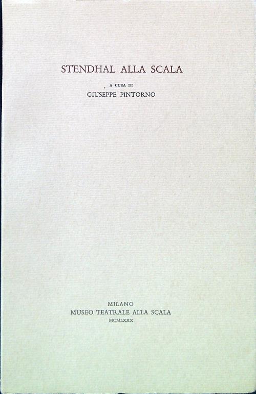 Stendhal alla scala - Giuseppe Iorno - copertina