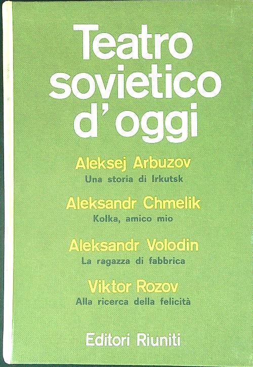 Teatro sovietico d'oggi - copertina