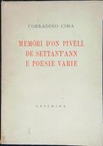 Memori d'on pivell de settant'ann e poesie varie