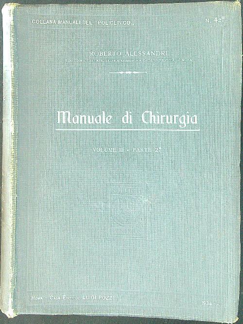 Manuale di chirurgia Vol II parte 2