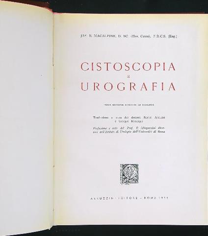 Cistoscopia e urografia - copertina