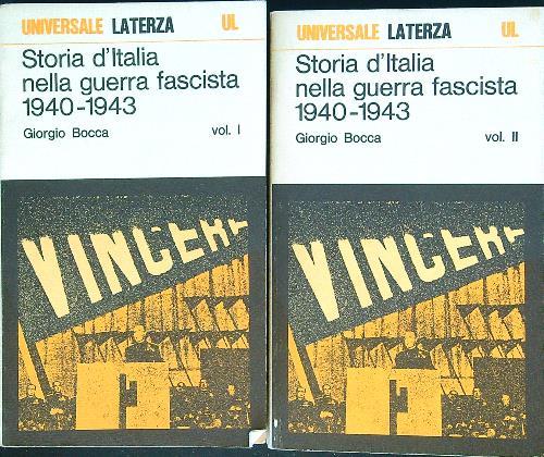 Storia d'Italia nella guerra fascista 1940-1943 2 vv - Giorgio Bocca - copertina