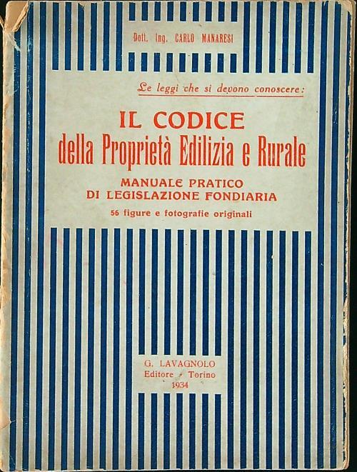 Il codice della proprietà edilizia e rurale - copertina