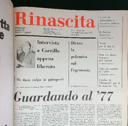 Rinascita 1977/II primo semestre - copertina