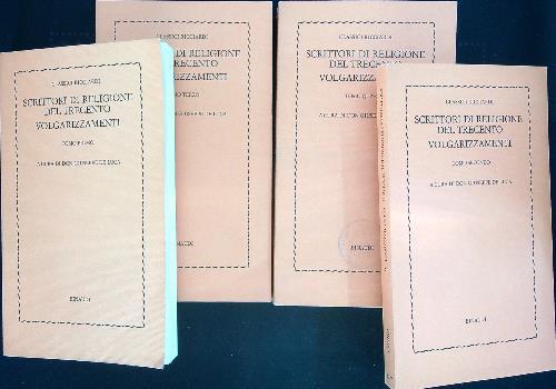 Scrittori di religione del Trecento. Volgarizzamenti 4 vv - Giuseppe De Luca - copertina