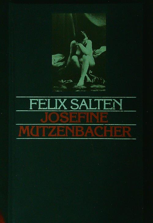 Josefine Mutzenbacher - Felix Salten - copertina