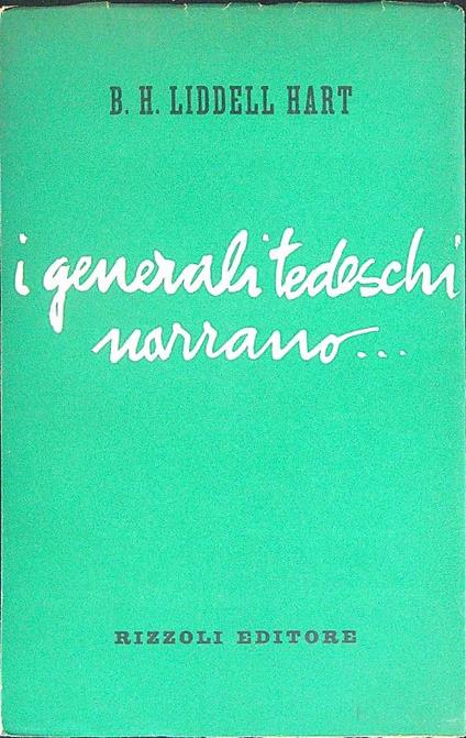 I generali Tedeschi narrano.. - copertina
