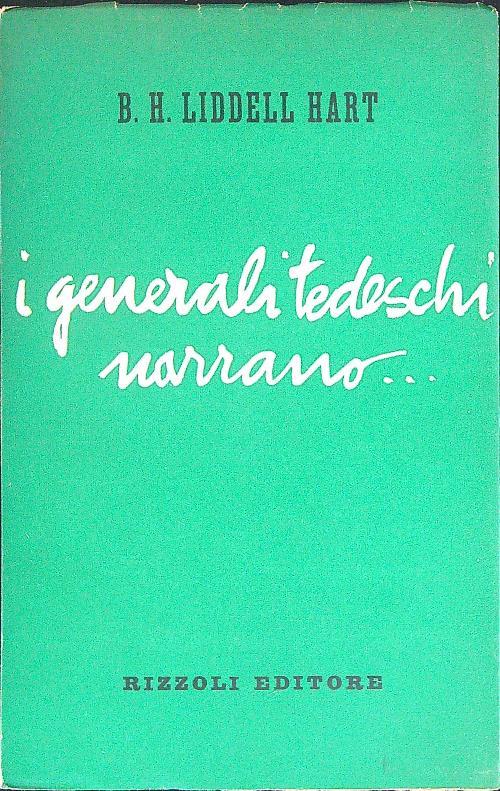 I generali Tedeschi narrano.. - copertina