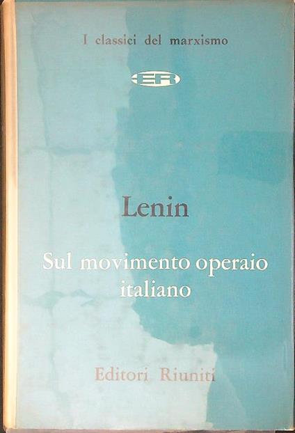 Sul movimento operaio - Lenin - copertina