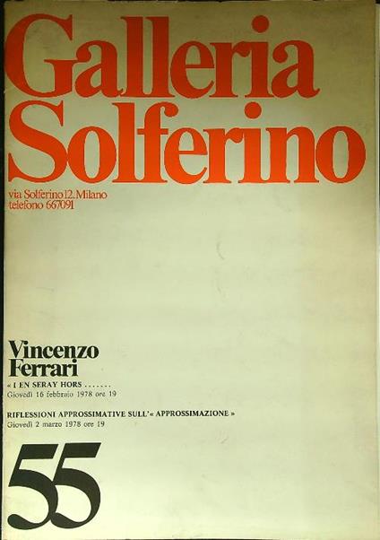 Galleria Solferino n. 55/febbraio 1978 - Vincenzo Ferrari - copertina