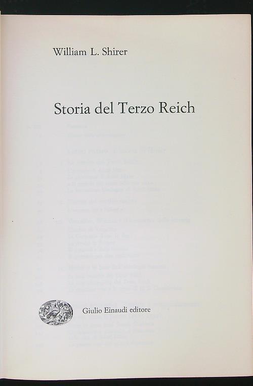 Storia del terzo Reich - William L. Shirer - copertina