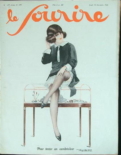 Le Sourire 29 annee N. 498 / Jeudi 18 Novembre 1926 - copertina