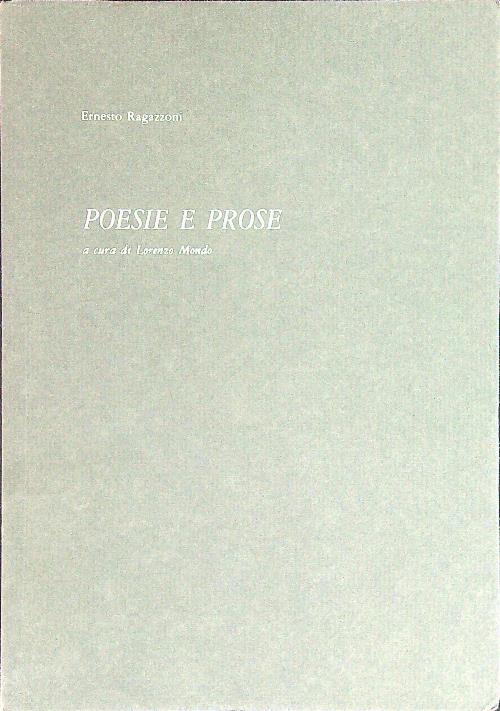Poesie e prose - Ernesto Ragazzoni - copertina