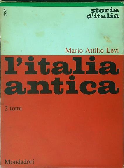 L' Italia antica 2 vv - Mario Attilio Levi - copertina