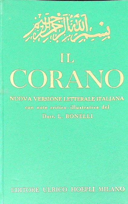 Il corano - Luigi Bonelli - copertina