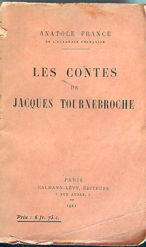 Les contes de Jacques Tournebroche - Anatole France - copertina