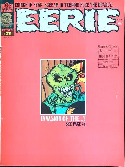 Eerie no. 75 - copertina