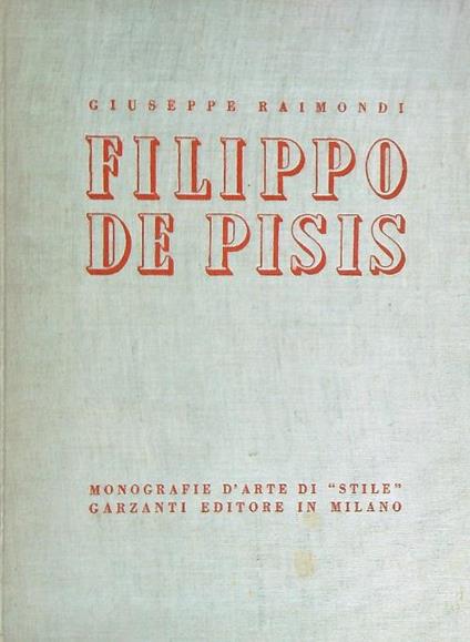 Filippo de Pisis - Giuseppe Raimondi - copertina