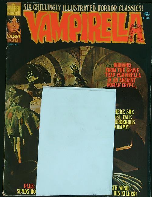 Vampirella n. 38 Nov. 1974 - copertina