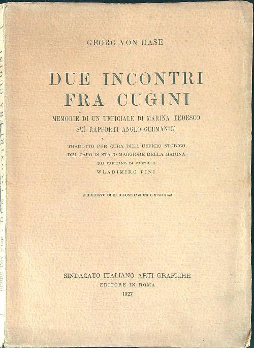 Due incontri fra cugini - copertina