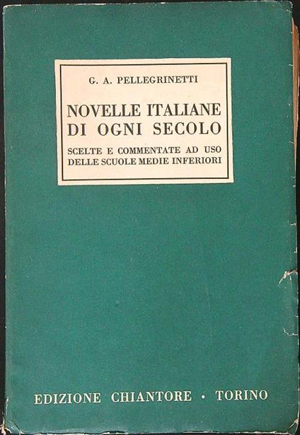 Novelle Italiane di ogni secolo - copertina